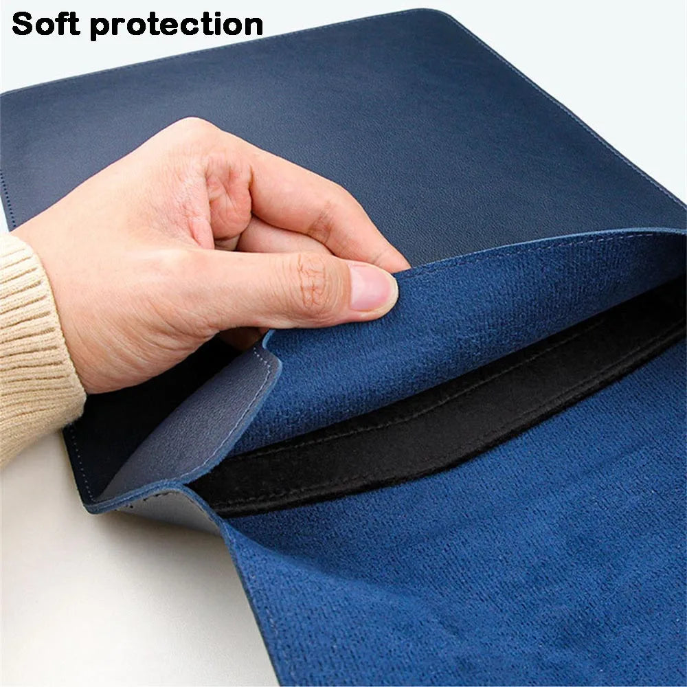 Laptop Sleeve Case 13, 14, 15.6, 16 Inch with Foldable Stand and Mouse Pad, PU Leather 3 in 1 Cover