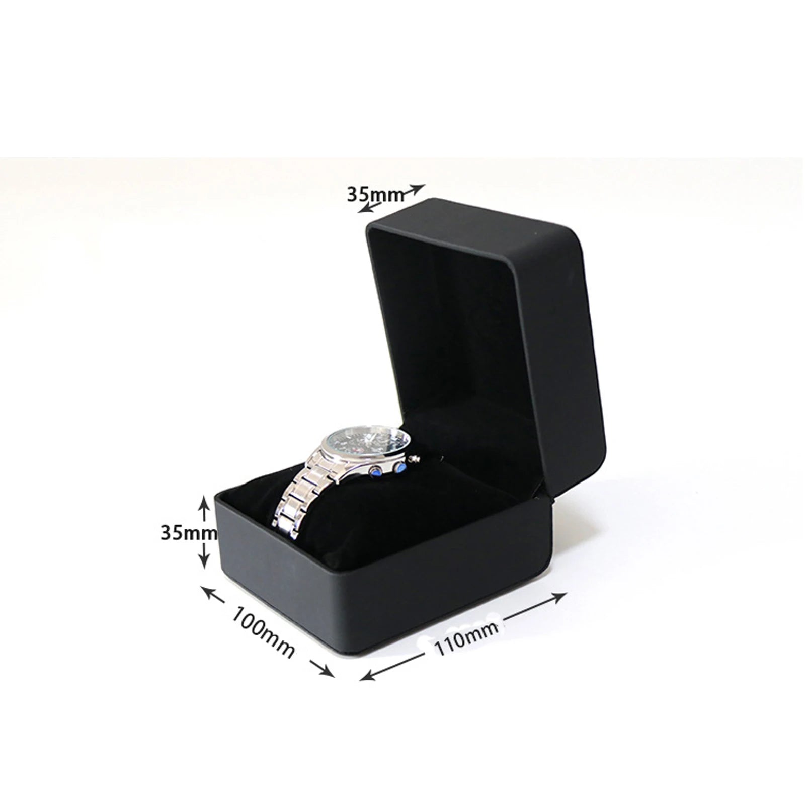 Watch Box with Pillow, PU Leather Single Watch Display Case and 6 or 12 Slot Organizer for Men