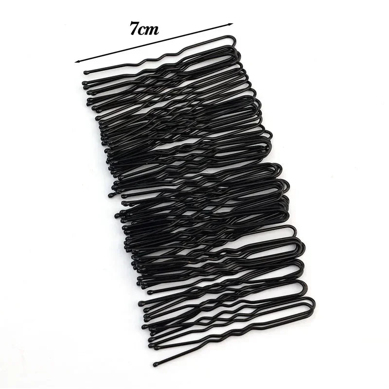 U Shaped Hair Pins Bulk Pack, 5 6 7 cm Metal Bobby Pins for Buns and Updos, 200 or 500 Pieces