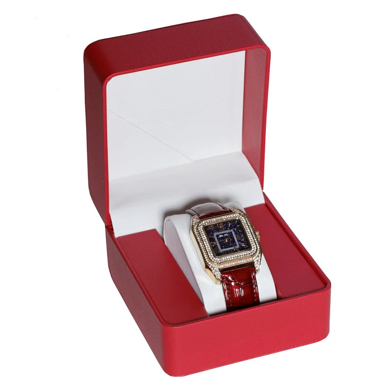 Watch Box with Pillow, PU Leather Single Watch Display Case and 6 or 12 Slot Organizer for Men
