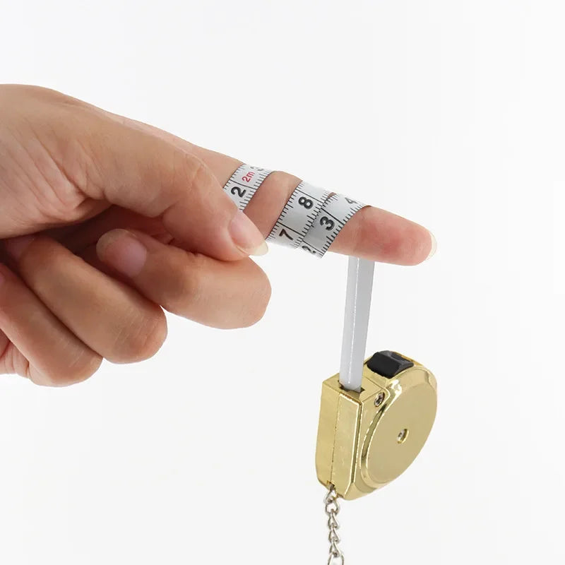 Mini Retractable Tape Measure Keychain (2m Steel)
