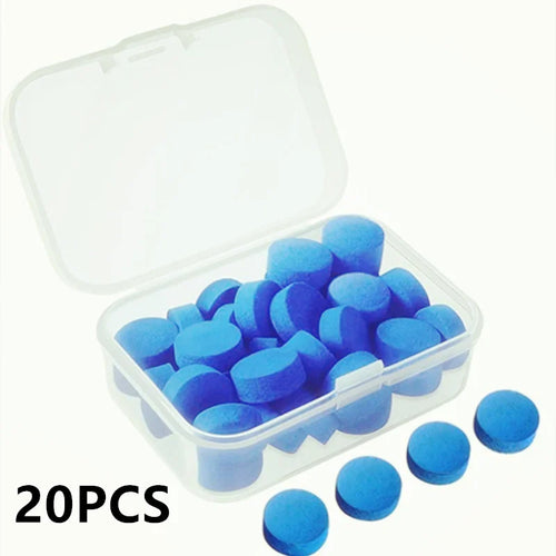 Billiard Cue Tips 20 Pack, 9 10 11 12 13 mm Leather Glue-On Pool and Snooker Cue Tips, Medium Hardness