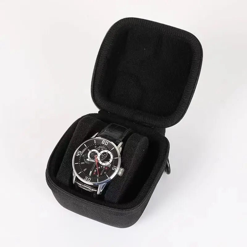 Watch Travel Case for 3, 5, 6 or 10 Watches, Hard Shell Watch Roll Organizer with Removable Pillows