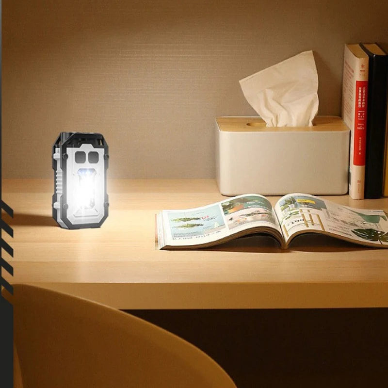 Mini COB Keychain Flashlight with Magnet