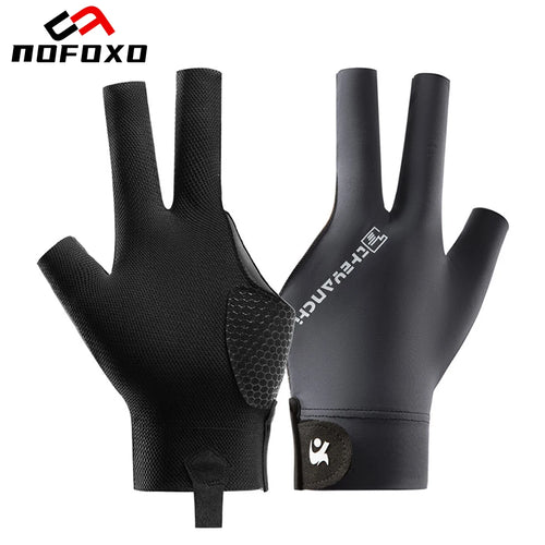 Billiard Glove for Left or Right Hand, Three Finger Open Pool and Snooker Glove, Non-Slip Breathable Mesh
