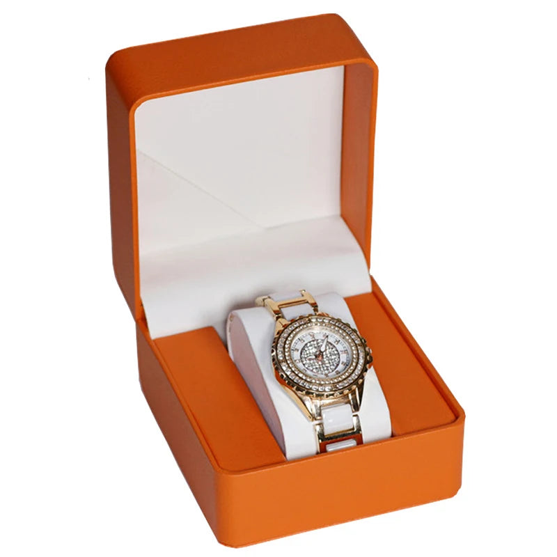 Watch Box with Pillow, PU Leather Single Watch Display Case and 6 or 12 Slot Organizer for Men
