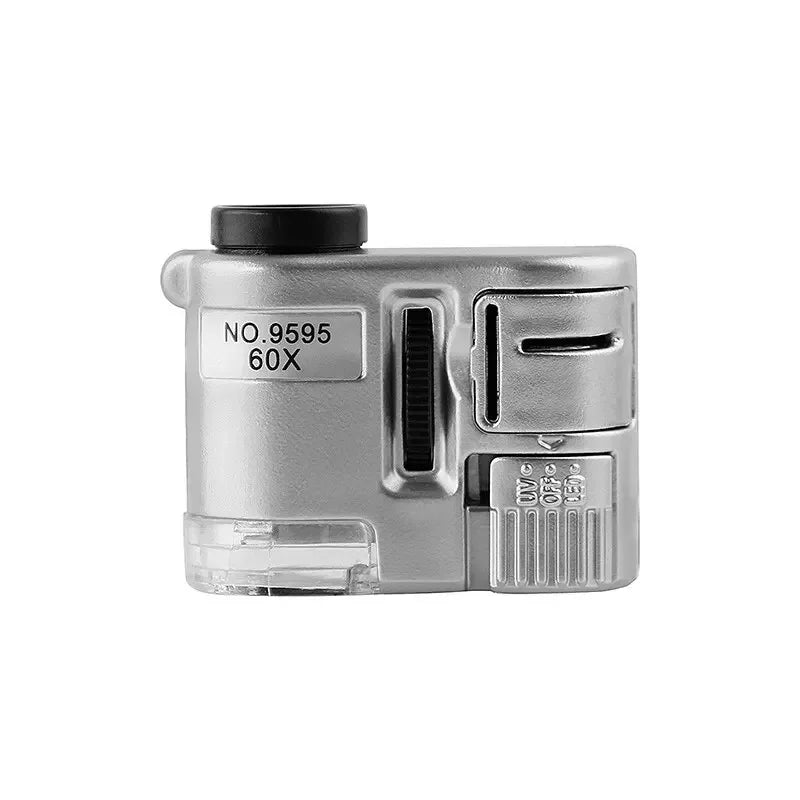 60X Pocket Magnifier Loupe with LED & UV Light
